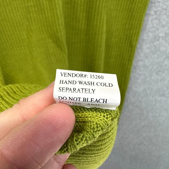 Newport News Sweater Dress Womens Size S Green 100% Acrylic Turtleneck Ribbed - Picture 6 of 11